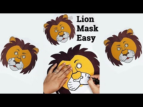 how to make lion mask | how to make animal mask | lion mask craft | lion craft | paper mask