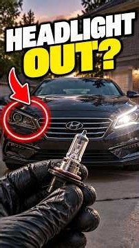 Hyundai Sonata Headlight Bulb Replacement (2015–2019) #Shorts