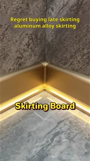 Regret buying it too late — aluminum skirting boards!!#construction #moulding #renovation #aluminiumprofile #skirtingboards #homedecor #lights #architecture #ceilingdesign #interiordesigner | Mrs Alu Aluminum Factory