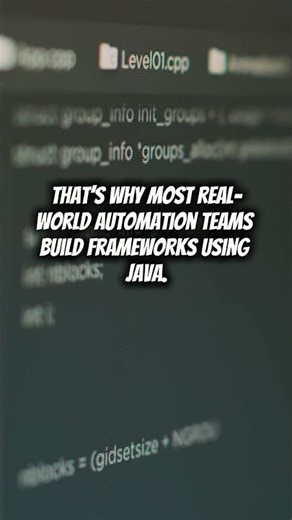 Why Java is Best for Selenium Automation Frameworks #Shorts #java #selenium