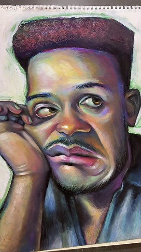 Oil Pastel Self Portrait Tutorial for Beginners