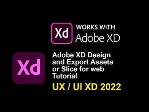 Adobe XD Design and Export assets or slice for web Tutorial