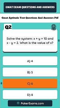 Gmat Aptitude Test Questions And Answers Pdf