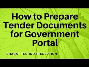 How to Prepare Tender Documents for Government Portal
