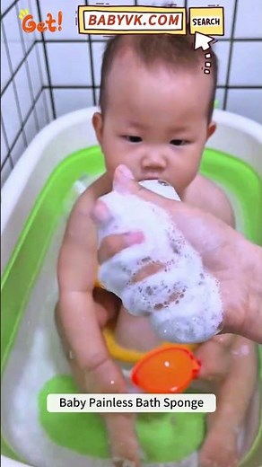 Struggling to Keep Baby Clean Without Hurting Their Skin? Try the Baby Bath Sponge! #babybath