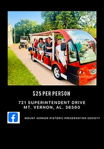 🚨 Happening Sunday, September 7th! 🚨 Behind the Wall of Searcy Hospital: Private Golf Cart Tours McCafferty Mansion Open House 📍 721 Superintendents Dr, Mt Vernon, AL 36560 🕚 11 AM – 5 PM Take a rare private golf cart tour through this iconic, site behind the wall of the Historic Searcy Mental Hospital — originally the Mount Vernon Arsenal — and explore over 200 years of fascinating, untold history! 🏛️🚐 PLUS – step inside the beautifully preserved McCafferty Mansion for our historical open