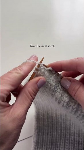How to knit a right leaning double decrease in half fisherman’s rib 🧶❤️ #knittingtutorial