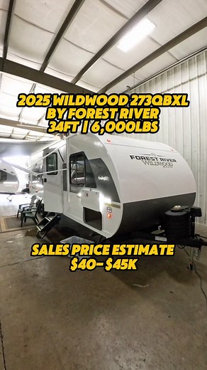 FIRST LOOK at the 2025 Wildwood travel trailer! This is the 2025 Forest River Wildwood 273QBXL. This model will be availbale soon and can currently be ordered through Blue Compass RV locations that sell Wildwood. Link in my bio to search locations! #debut #2025 #rv #camper #travel #vanlife #camping #outdoors