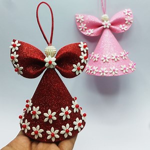 35K views · 3.1K reactions | Beautiful Christmas Decoration Ideas With Angel. Christmas Tree Decorating Ideas With Angel. #angels | Origami Art & Crafts | Facebook