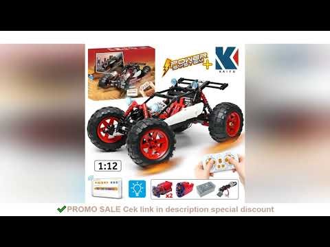 KAIYU 366PCS LED City RC Car MOC Building Blocks APP Remote Control Programming Off-road Vehicle Bri