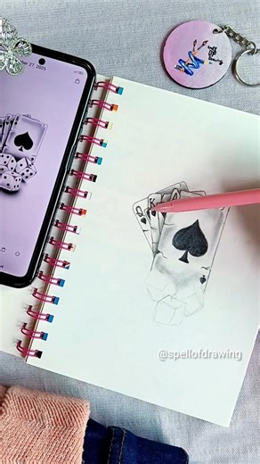 CARD ♦️♠️ // Spell Of Drawing #spellofdrawing #drawing #drawingideas #tutorial#artist#shortsfeed