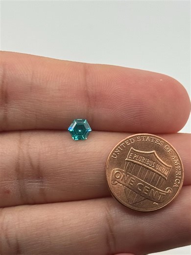 Lab Grown YAG Paraiba Hexagon Loose Gemstone 5mm | Synthetic Paraiba Gem for Jewelry, Hexagon Cut, Collector’s Gem - Etsy