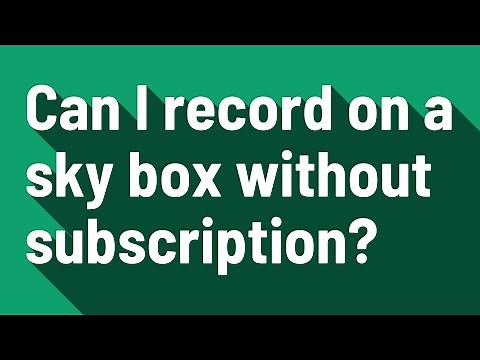 Can I record on a sky box without subscription?