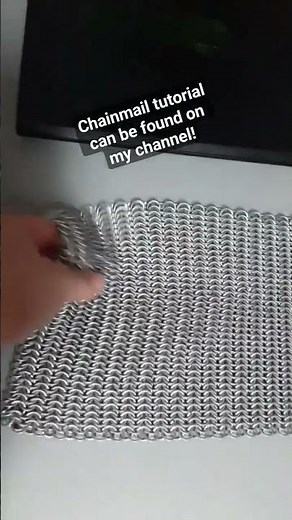 Chainmail tutorial can be found on my channel! European 6 in1 chainmail. #chainmail #chainmaille
