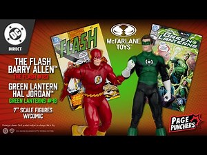 NEW DC Direct Page Punchers™ The Flash™ & Green Lantern™ w/Comic 7" Figures | Action Figure Showcase