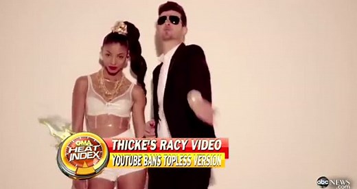 Robin Thicke Blurred Lines Video Unrated Version Banned on YouTube