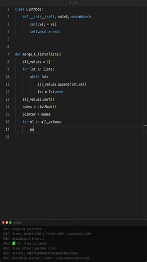 🌎 [Global] Efficiently Merging Linked Lists #algorithmsanddatastructures #leetcode #ai