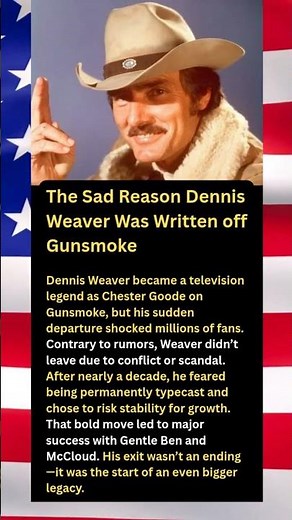 The Sad Reason Dennis Weaver Was Written off Gunsmoke #shorts