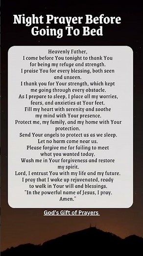 Night Prayer | A Prayer Before Sleep | Bedtime Prayer