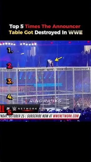 Top 5 Times The Announcer Table Got Destroyed in WWE