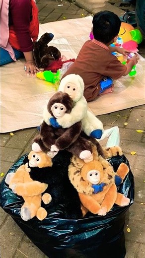 Monkey and duck drumming masks