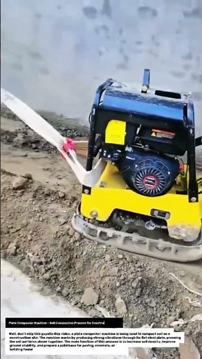 Plate Compactor Machine – Soil Compaction Process for Construction Work.