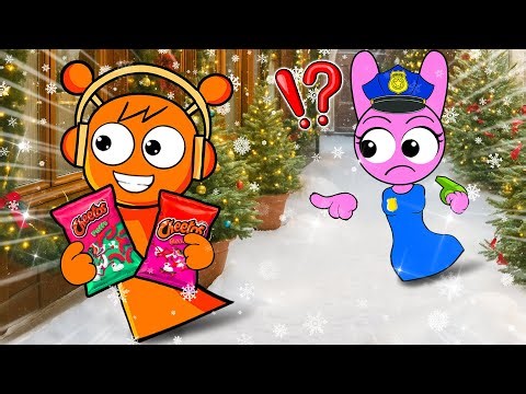 OMG😱Police PINKI Chases Thief OREN on Christmas Night 🚓🎄 (Sprunki in Real Life)