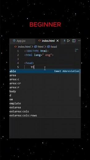 HTML Emmet Shortcut That Every Developer Should Know #shorts