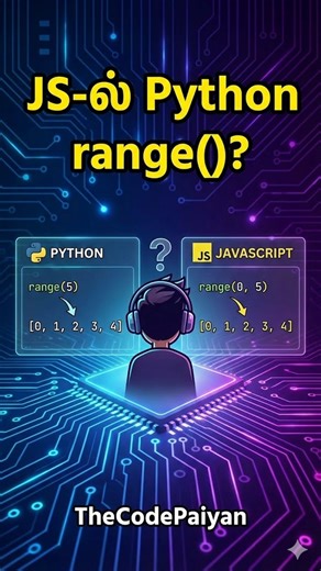 TheCodePaiyan | Python range() in JavaScript 🤯 | Create range() function in JS Python la irukka range() function JavaScript la venuma? 😎 Indha short la... | Instagram