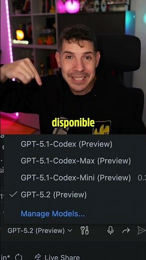 ¡Notición! OpenAI ha lanzado GPT 5.2, su modela de IA más inteligente.\n\nYa disponible en Visual Stud