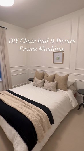 DIY Chair Rail & Picture Frame Moulding Transformation