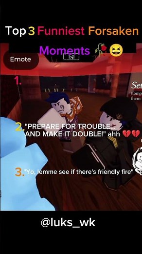 Top 3 Funniest Forsaken Moments 🥀😆