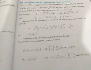 ve law)w of multiplication)The Modulus and the Conjugate of a... | Filo