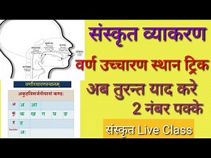 Sanskrit alphabet pronunciation place | Sanskrit alphabet trick | Sanskrit grammar | Sanskrit Var...