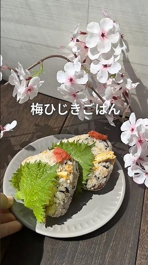 炊飯器で簡単！さっぱり梅ひじきごはん🌸 #炊飯器レシピ #ママ #簡単レシピ #お花見