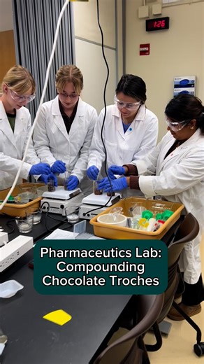 MCW School of Pharmacy on Instagram: "In pharmaceutics lab, first-year students compounded chocolate troches, which are medicated lozenges. They are designed to dissolve slowly in the mouth to bypass the digestive system and enter the bloodstream more quickly. Troches are an alternative to swallowing pills, which can be helpful for children or elderly patients. @medicalcollegeofwi #Compounding #PharmaceuticsLab #Pharmaceutics #MCWPharmacySchool #PharmacySchool #MCW #MedicalCollegeOfWisconsin #Ph
