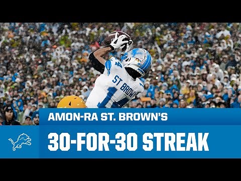 Every catch from Amon-Ra St. Brown's HISTORIC streak | Detroit Lions Highlights