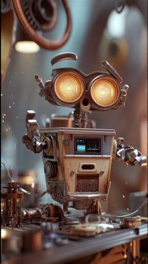 “The Workshop Whisperer: Life in Every Gear#PixarStyle #3DAnimation #FuturisticWorkshop
