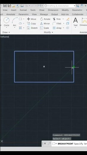Autocad break at point tutorial #autocad