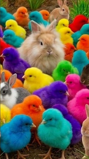 Catch Cute Chickens, colorful chickens, rainbow chickens, cute rabbits, cute ducks, koi fish, Cut...