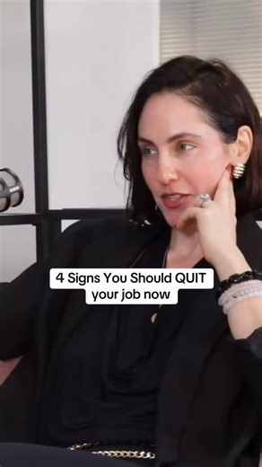 Let’s Just Start Podcast on Instagram: "4 signs you should QUIT your job - The things to look for. Sometimes you can’t see it and your family will be telling you. You should listen. This was a very popular segment from Episode 9. #letsjuststartpodcast #lauraracky #christiancunningham #quit #job"