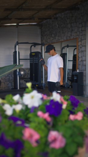 #VillaMarinaCapri is made to take care of itself. Even doing workout in front of the sea. You’ll fall in love with our gym. | Villa Marina Capri