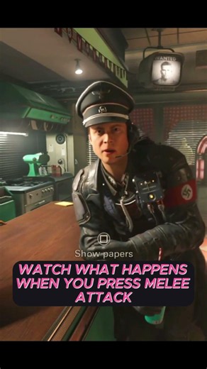 Secret cutscene in Wolfenstein 2 The new Colossus 💀 #secret #shorts #gaming