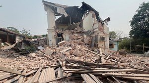 Aftermath of earthquake in Myanmar