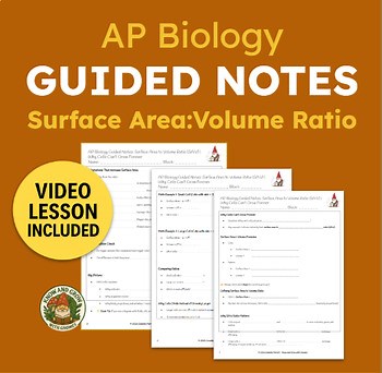 AP Biology Guided Notes | Surface Area to Volume Ratio (SA:V)