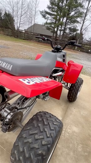 Bret Ferrell on Instagram: "Day 33, 1989 Yamaha Banshee this year had J Arms 10” rear wheels 4/156 hubs and unique rear tread pattern. Old school chrome Bills Pipes. #superbowl"