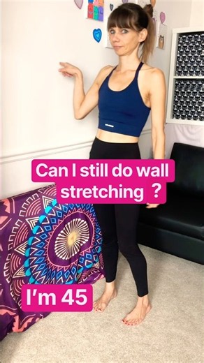 Can I still do wall stretching? I’m 45, this is how I do my splits by the wall #DreamTrackAI #splits