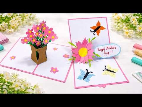 2 Easy DIY 3D Pop Up Flower Cards 💐 | Mother’s Day Tutorial | DG Handmade