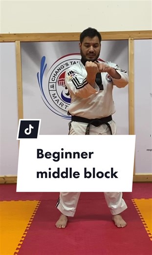 Beginner lesson| the middle block #middleblock #taekwondoforbeginners #teachtaekwondo