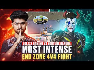 LoLzZz Gaming vs ‪@youtubegaruda‬ INTENSE END ZONE 4v4 FIGHT || LoLzZz Gaming vs PRO STREAMER
